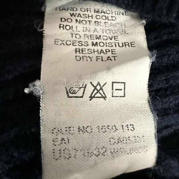 Woolrich Navy Ribbed Cotton Crewneck Sweater size XL - Picture 7 of 7